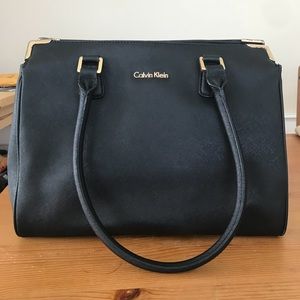Black Calvin Klein saffiano purse